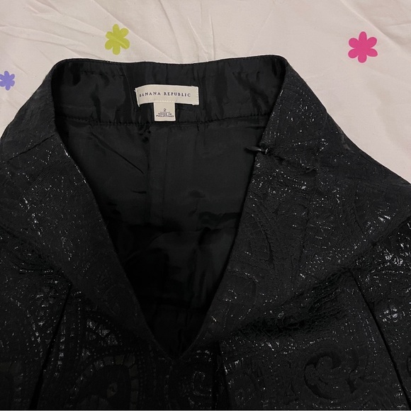 BANANA REPUBLIC Double Lined Floral Shiny Midi Skirt - Picture 3 of 4